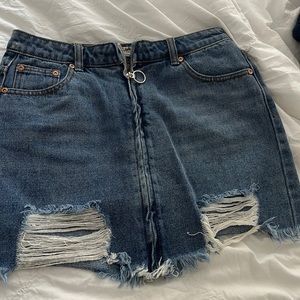 Denim jean skirt
